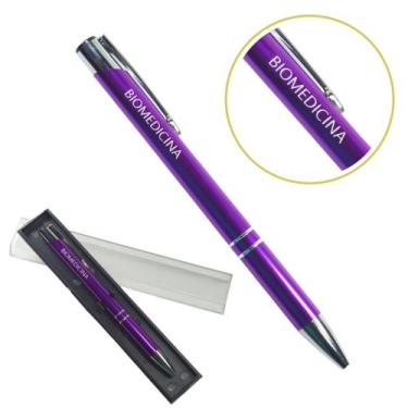 Imagem de Caneta Personalizada Cursos Metal Profissional Coloridas Biomedicina -