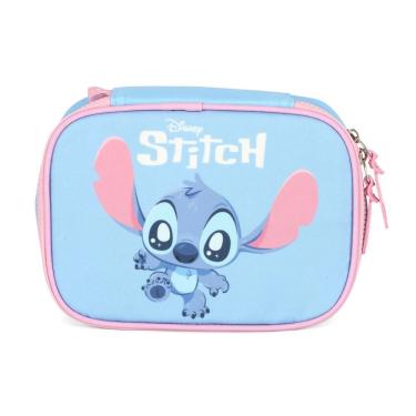 Imagem de Estojo Box Escolar Stitch Disney Infantil Meninas 100 pens