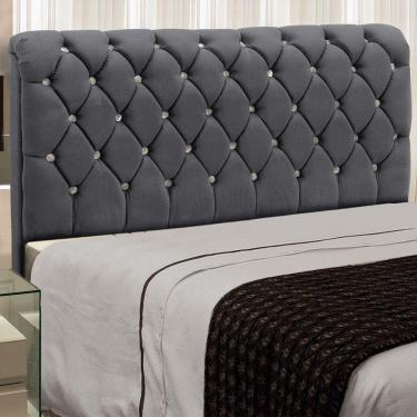 Imagem de Cabeceira Fernanda 1,95 Para Cama Box King Size - Veludo Chumbo