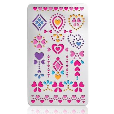 Imagem de UNICRAFTALE Estêncil de metal reutilizável amor padrão diamante modelo para dia dos namorados modelo de aço inoxidável para álbum de fotos DIY scrapbooking cartão de papel decorativo