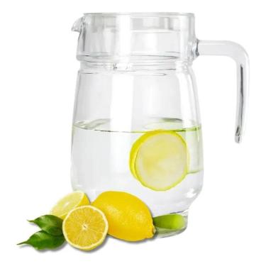 Imagem de 2X Jarra De Vidro Para Suco Com Tampa 1,8 Litros