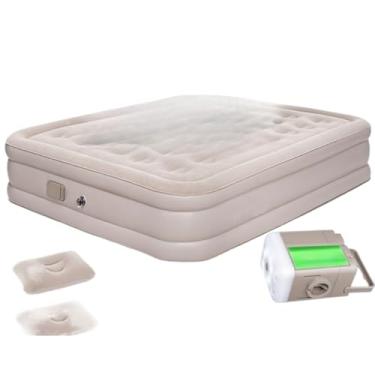 Imagem de Colchão Inflável para Casal - Cama de Ar com Bomba Elétrica Integrada e Bateria de Lítio(Bege)