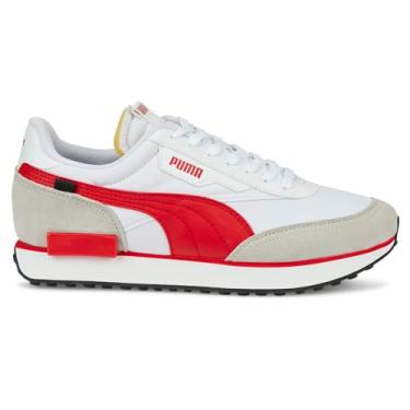 Imagem de PUMA Tênis feminino Future Rider Play on, Puma Branco-Alto Risco Vermelho, 41