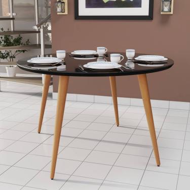 Imagem de Mesa Redonda 90cm Para Sala De Jantar Cozinha Gourmet Pés Palito 4 Lugares