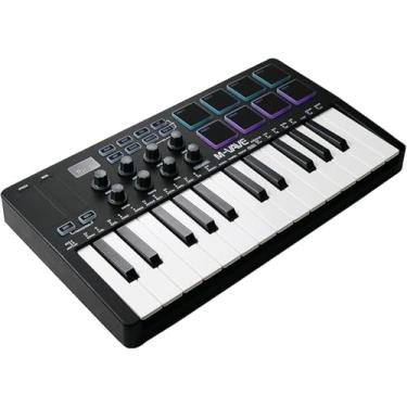 Imagem de M-VAVE VEDO Teclado MIDI SMK-25 Profissional 25 Teclas com Pads RGB, Conexão USB/BT, Compatível com Windows/Mac/iOS/Android, Ideal para Produção Musical, Home Studio e Performances Ao Vivo Controle