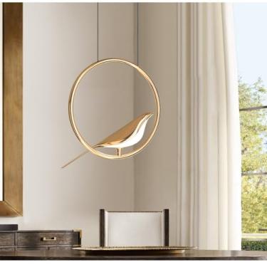 Imagem de Luminária Pendente Nórdica em Formato de Pássaro, Moderna e Retrô, com LED, Design Criativo, Ideal para Sala de Estar, Sala de Jantar e Quarto (1 Pássaro (1 peça))