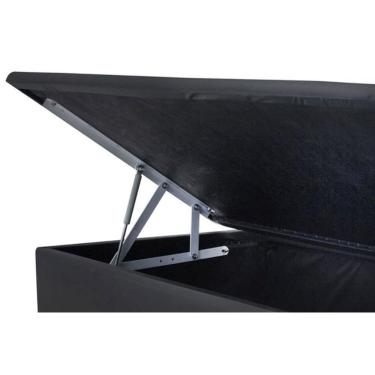 Imagem de Cama Box Baú Universal Queen Courano Nero Black (158x198x35) - Ortobom