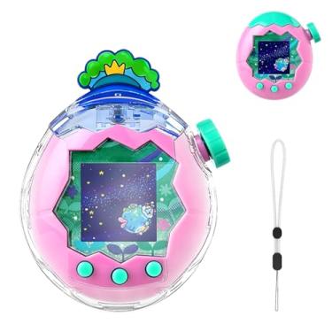 Imagem de Case for Tamagotchi Paradise – PC Protective Hard Shell with Cute Cartoon Cover & Detachable Lanyard,Durable Protective Housing for Tamagotchi Paradise Virtual Pet Machine[Green Hat]