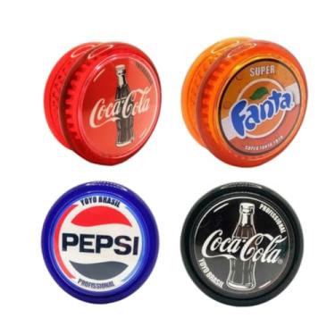 Imagem de Kit Com 4 Io-io (ioio,yo-yo) De Rolamento Coca Profissional (Kit 3)