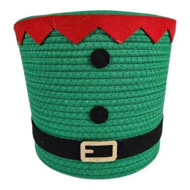 Imagem de YWJLQH Cesto organizador de mesa para decoração natalina, versátil e portátil, ideal para armários e gavetas, Grande