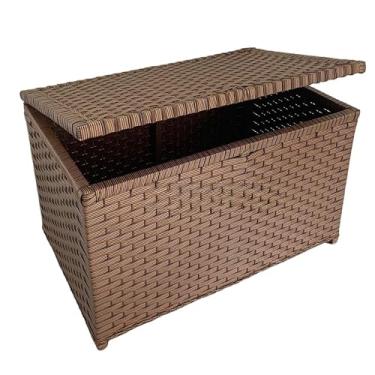 Imagem de Baú Organizador em Fibra Sintética para Roupa Suja e Brinquedos – 70x40x40 cm, Estrutura de Madeira, Cesto Multiuso, Pronto para Uso