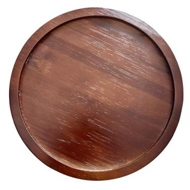 Imagem de Mesa lateral de bambu para sofá, bandeja de apoio de braço com bordas lisas, portátil de 25 x 25 cm, ideal para espaços compactos