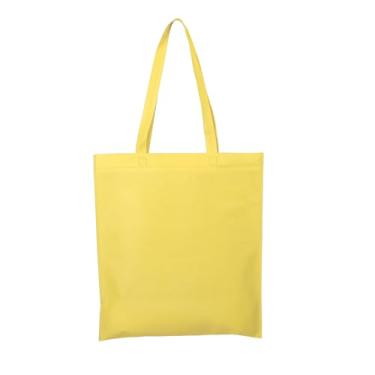 Imagem de Kit Sacola TNT Branca, Material TNT 100g, Tamanho 41x37cm, Alça Reforçada, 5 Unidades, Sacola Ecológica para Compras e Eventos (1, Amarelo)