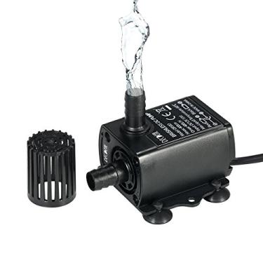 Imagem de Matybobe Mini bomba de água ultra-silenciosa DC12V 10W sem escovas com fonte submersível fêmea à prova d'água de 5,5 x 2,1 mm com circulação de 400 L/H, elevação de 400 cm