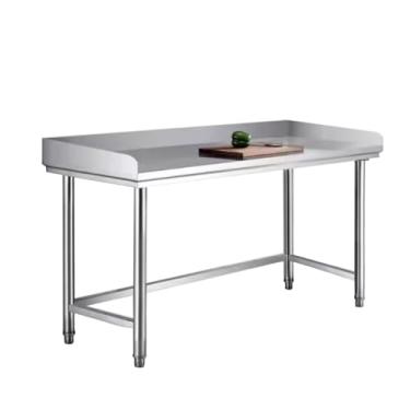 Imagem de Mesa de trabalho de preparação de alimentos de cozinha comercial, mesa de aço inoxidável para preparação e trabalho, mesas de trabalho comerciais e estações de trabalho com backsplash (60 x 40 cm/9,3