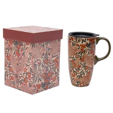 Imagem de Topadorn Caneca de café de viagem de cerâmica de 482 ml com tampa selada, xícara de chá com caixa de cor, segura para micro-ondas e lava-louças, caneca de café exclusiva para latte e chocolate quente