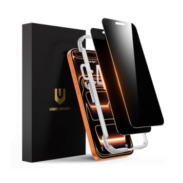 Imagem de UNBREAKcable Protetor de tela de privacidade para iPhone 17 Pro Max, vidro temperado de cobertura total [True 28°Anti Spy, dureza 9H, moldura de instalação] Tela privada para Apple 17 ProMax 17.5 cm-2