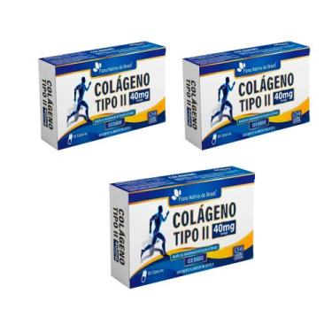 Imagem de Kit 3x Colágeno Tipo II 40mg 3x60 cps Flora Nativa - Flora Nativa do B