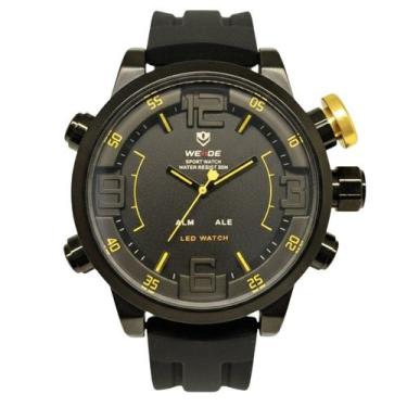Imagem de Relógio Masculino Weide Analógico WH-5210 Preto e Amarelo