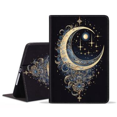 Imagem de stmedazm Capa para Samsung Galaxy Tab S10 Lite/S10 FE/S9 FE 10,9 polegadas/S9 11 polegadas, capa dobrável de couro sintético premium com hibernar/despertar automático - Estrelas temáticas celestiais