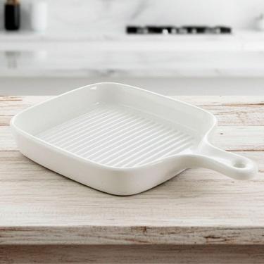 Imagem de Travessa Quadrada Petisqueira Assadeira Servir Cerâmica 20cm