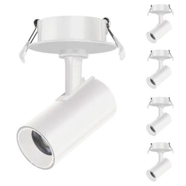 Imagem de 5 Spot Direcionável Embutir Branco 12w Bivolt 3000k Foxlux