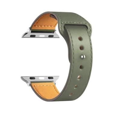 Imagem de Pulseira De Couro Unissex Para Apple Watch Series 8 9 3 4 5 6 SE 7 Ult
