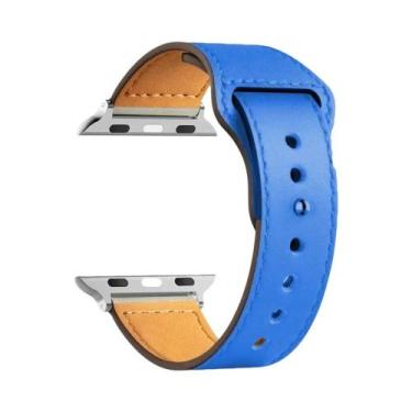 Imagem de Pulseira De Couro Unissex Para Apple Watch Series 8 9 3 4 5 6 SE 7 Ult