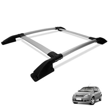 Imagem de Rack de Teto Bagageiro Ka 2008 a 2013 Tubolar Prata