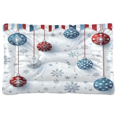 Imagem de SEHANY Cama de Natal bola para cães e gatos com fundo antiderrapante, cama de canil, colchão macio para animais de estimação, lavável, almofada de cama para cães pequenos, médios e grandes, gatos, 91