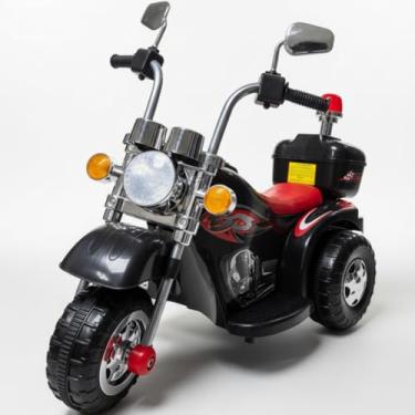 Imagem de Mini Moto Motocicleta Elétrica Preta Infantil 6V com Som Luz Retrovisor