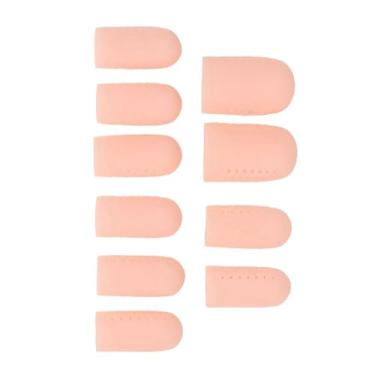 Imagem de RiToEasysports 10 Peças Protetores de Dedos de Silicone Respiráveis ​​capas de Dedos para Homens Mulheres Comprimento Ajustável para Uso Diário Viagens Escritório Trabalho