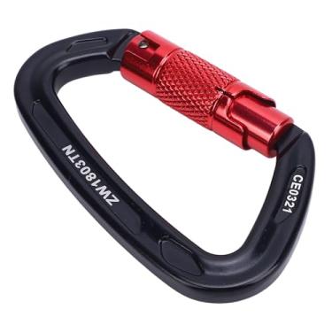 Imagem de Ymiko Mosquetão de Escalada Em Forma de D, Força 25KN para Rocha, Gelo, Montanhismo, Caminhadas Ao Ar Livre, Equipamento de Aventura, Fivela de Travamento de Gancho (#12)