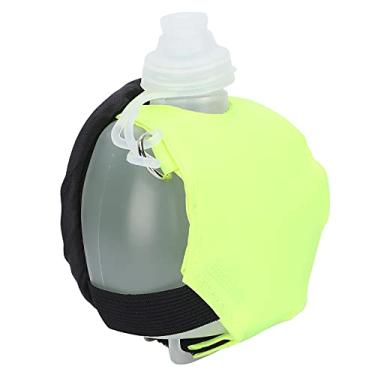Imagem de Yinhing Garrafa de Pulso Esportiva para Mãos, Solução de Hidratação de Silicone Vestível para Corrida, Academia, Atividades Ao Ar Livre, Design Portátil e Elegante Em Cor Laranja Brilhante (Verde)