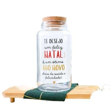 Imagem de Pote de Vidro Natalino 810ml – Lembrancinha para Biscoitos, Prático e Decorativo(Pote Natal/Ano Novo (unid))
