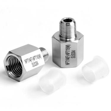 Imagem de HKATOPS Adaptador redutor forjado de aço inoxidável 304 1/10.2 cm NPT fêmea x 1/20.3 cm NPT macho adaptador de tubulação de água para encaixe de tubulação de água, pacote com 4