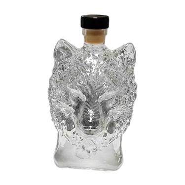 Imagem de IEUDNS Decantador de Uísque com Cabeça de Lobo, Transparente, Divertido, Presente para Homens, Ideal para Clubes, Casa E Hotel.