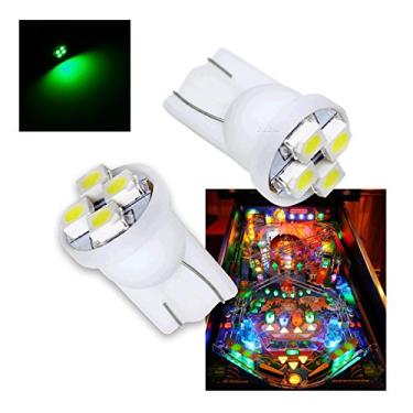 Imagem de PA Lâmpada de LED 25 PCS #555 T10 4SMD LED Pinball Máquina Verde-6,3V