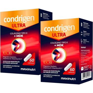 Imagem de Kit 2 Condrigen Ultra MDK UC2 Colageno Tipo 2 60 Capsulas Maxinutri-Unissex
