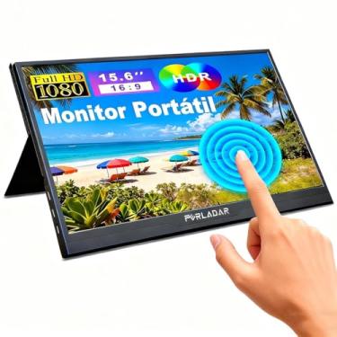Imagem de Monitor Portátil Touchscreen 15.6 polegadas FHD 1080P IPS Extensor De Tela Sensível Ao Toque Ultra-Slim USB-C HDMI para Laptop Notebook PC Celular Jogos