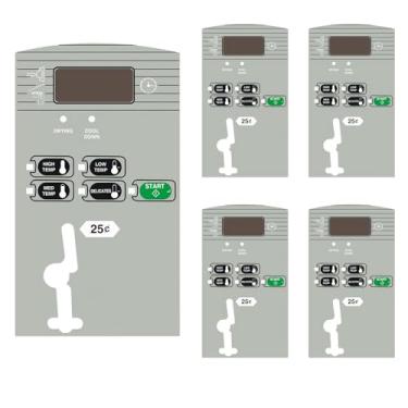 Imagem de Pacote com 5 70258101 para substituição de teclado de interruptor de membrana Speed Queen para secador Huebsch HTT30N BC