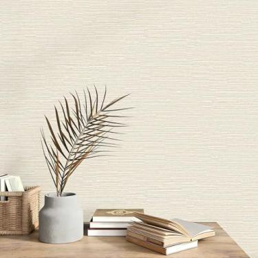Imagem de YXTII Papel de parede com textura de 52,8 cm x 499,9 cm, (bege)