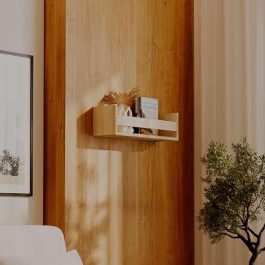 Imagem de Prateleira Porta Objeto Carvalho 50 x 12cm Suporte Invisivel - Mercado