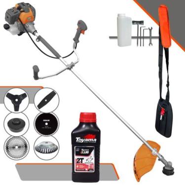 Imagem de Roçadeira À Gasolina Tekna RL430-P 43cc Com Faca 3 Pontas e Carretel +