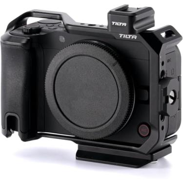 Imagem de Tilta Gaiola de câmera compatível com Canon R50 V, preto | Placa de base ARCA, sapata fria, trilho NATO, suportes de 1/10.2 cm-20 | Pega de mão integrada, design de montagem modular | Gaiola protetora