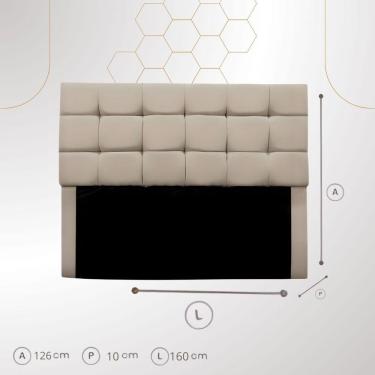 Imagem de Cabeceira Queen 160 Cm Estofada Talita Em Suede Com Frame Rose