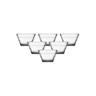 Imagem de Conjunto 6 Bowls de Vidro Transparente, 11cm de Diâmetro, 180g, para Saladas, Sobremesas e Petiscos