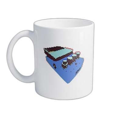 Imagem de Caneca Xícara de Café Porcelana 300ml Arte de Pixel de Guitarra