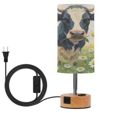 Imagem de Wassud Candeeiro de mesa de cabeceira com toque de vaca margarida com 3 temperaturas de cor, luminária de mesa moderna com forro de sombra que cuida dos olhos candeeiro de mesa para sala de estar