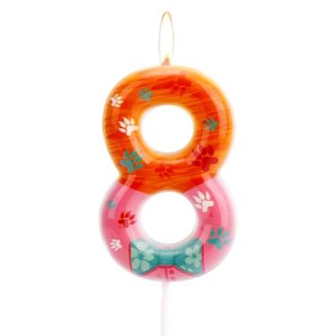 Imagem de SAVITA Vela de Aniversário Raposa, Adorável Desenho Animado Vela Numérica Decoração de Bolo com Tema Animal para Festas Aniversário Chá Bebê e Comemorações (Número 8)